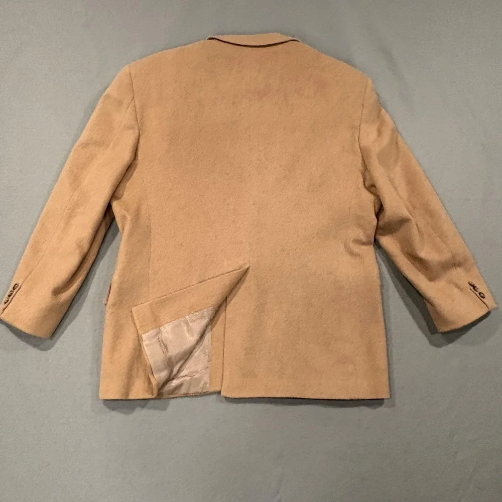 Vintage‎ Hunt Valley Blazer Mens 42 Beige Camel Hair Sport Coat Jacket